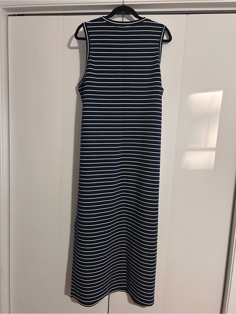 SPANX NWT 1X Air Essentials Navy and White Striped Sleeveless Maxi Dress - Picture 2 of 11